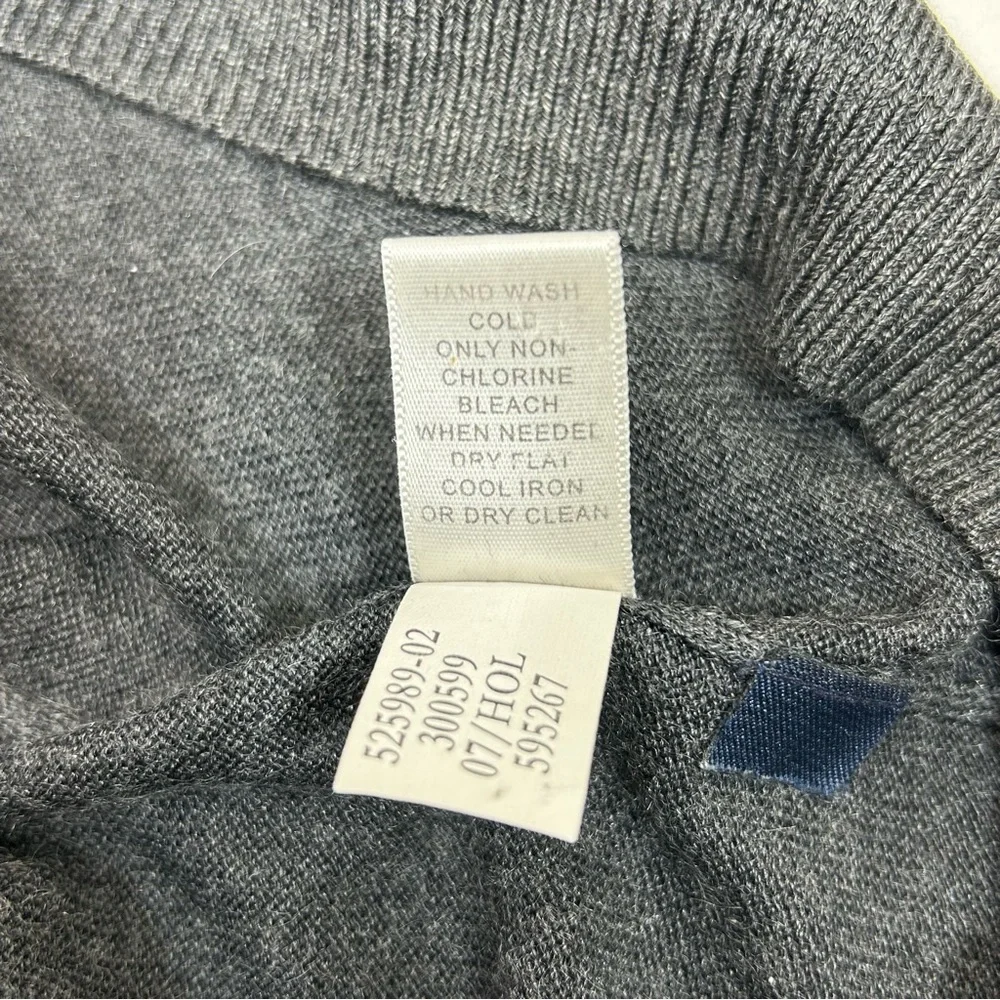 Banana Republic Silk Cashmere Charcoal‎ Luxury V Neck Versatile Sweater XL